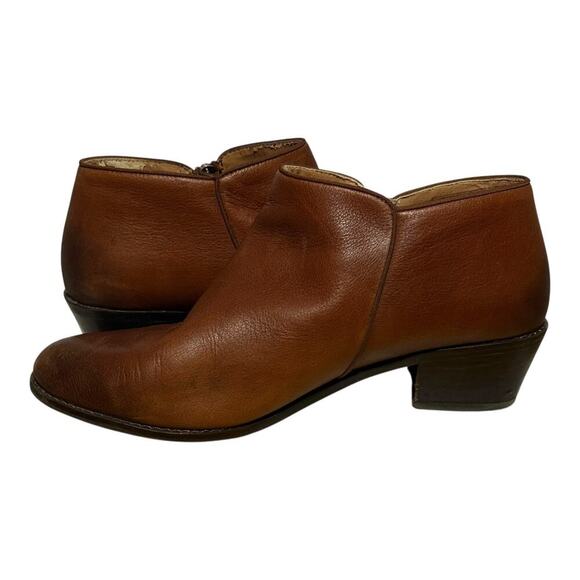 Vionic Brown Leather Side Zip Ankle Booties Women's Size 10 Orthotic Shoes - Picture 5 of 8